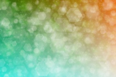 yeşil ve bej soyut odaklanmış arkaplan, altıgen şekilli bokeh desen.