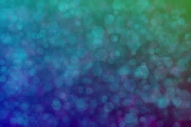 Altıgen şekilli rastgele noktalar ile soyut mor ve deniz yeşili arkaplan.