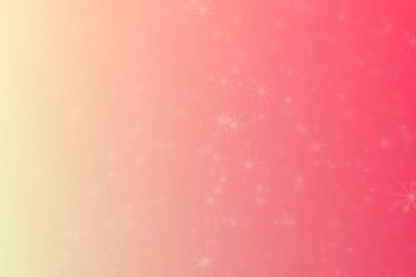 Şeftali rengi arkaplan ve yıldız şekilli bokeh. Pembeden bej gradyana.