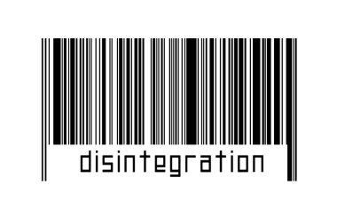 Beyaz arkaplanda barkod ve yazıt ayrışması var. Ticaret ve küreselleşme kavramı