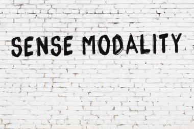 Üzerinde yazı olan beyaz tuğla duvar. El yazısıyla siyah boya kullanılmış.