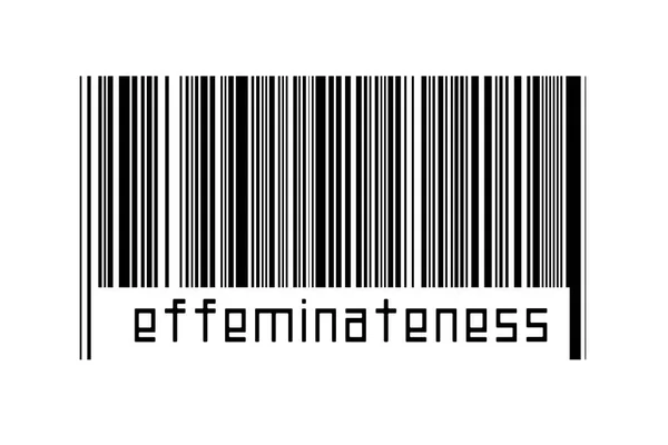 Digitalization Concept Barcode Black Horizontal Lines Inscription Effeminateness — Stock Photo, Image