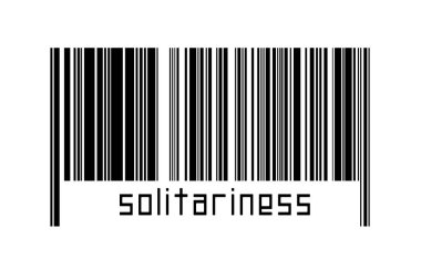 Beyaz arka planda barkod ve aşağıda yazıtlar var. Ticaret ve küreselleşme kavramı