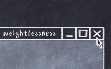 Tarayıcı penceresini başlıksızlıkla kapatılıyor. Tebeşir çizimi. Sorunlarla başa çıkma kavramı