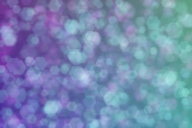 mor ve yeşil soyut çözünmüş arkaplan, altıgen şekilli bokeh desen.