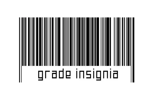 Digitalization Concept Barcode Black Horizontal Lines Inscription Grade Insignia — Stock Photo, Image
