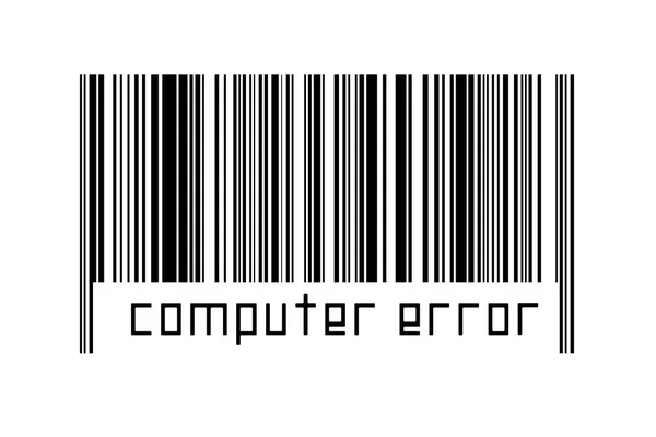 Digitalization Concept Barcode Black Horizontal Lines Inscription Computer Error — Stock Photo, Image