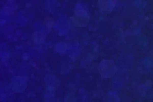 六角形のぼけ柄の美しい抽象的な深い青の背景 — ストック写真