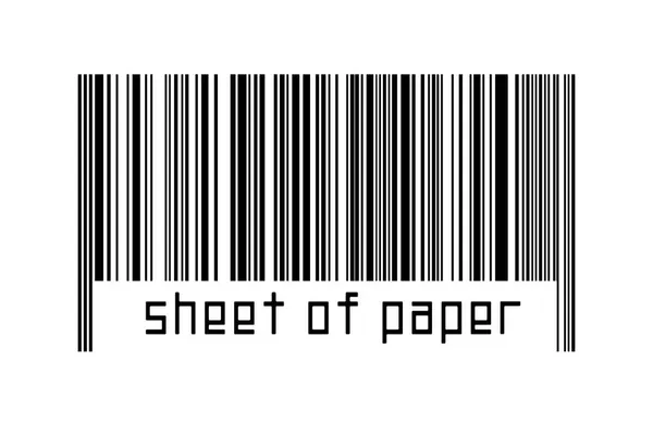 Ψηφιοποίηση Έννοια Barcode Μαύρο Οριζόντιες Γραμμές Επιγραφή Φύλλο Χαρτιού Παρακάτω — Φωτογραφία Αρχείου