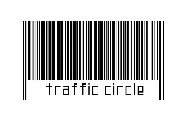 Concetto Digitalizzazione Codice Barre Linee Orizzontali Nere Con Cerchio Traffico — Foto Stock
