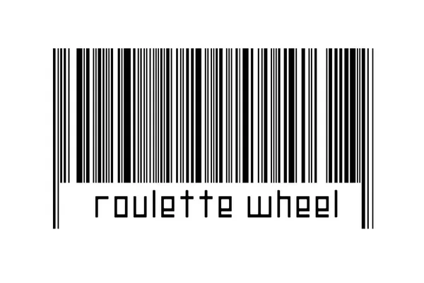 Codice Barre Sfondo Bianco Con Iscrizione Roulette Ruota Qui Sotto — Foto Stock