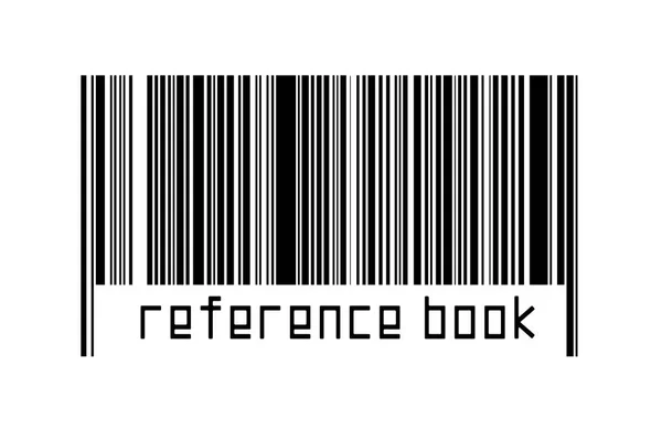Ψηφιοποίηση Έννοια Barcode Μαύρο Οριζόντιες Γραμμές Επιγραφή Βιβλίο Αναφοράς Παρακάτω — Φωτογραφία Αρχείου