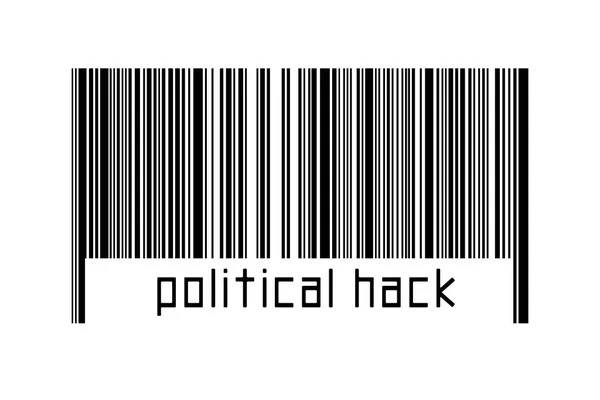 Digitalisierungskonzept Barcode Von Schwarzen Horizontalen Linien Mit Inschrift Politischen Hack — Stockfoto