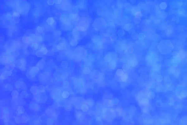 Niebieskie Abstrakcyjne Tło Sześciokątnym Bokeh — Zdjęcie stockowe