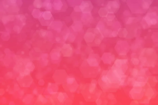 ピンクの抽象的な背景六角形のボケ模様 — ストック写真