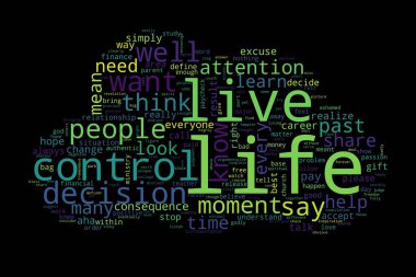 Siyah arka planda kelime bulutu konsepti.