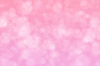 Altıgen şekilli bokeh noktalı pembe soyut odaklanmış arkaplan