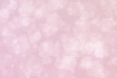 Pembe soyut odaklanmış arkaplan, altıgen şekilli bokeh deseni.