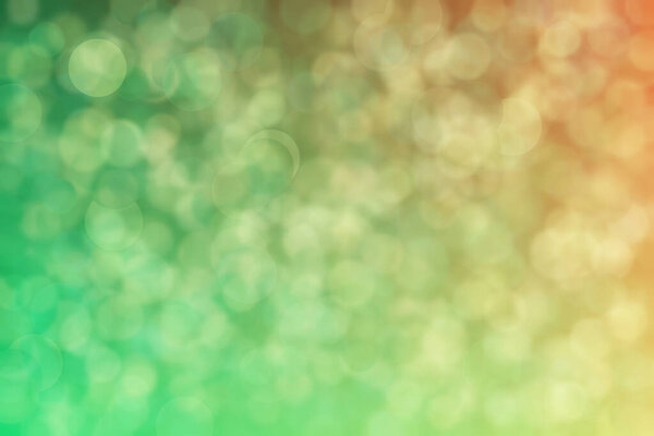 yellow-green and green abstract defocused background with circle shape bokeh spots