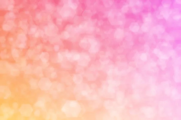 Pink Orange Abstract Defocused Background Hexagon Shape Bokeh Pattern — Stock Photo, Image