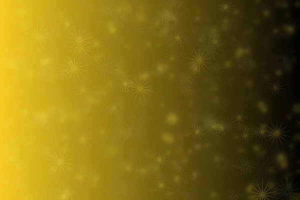Sarı Siyah Soyutlanmış Arkaplan Yıldız Şekli Bokeh Deseni — Stok fotoğraf