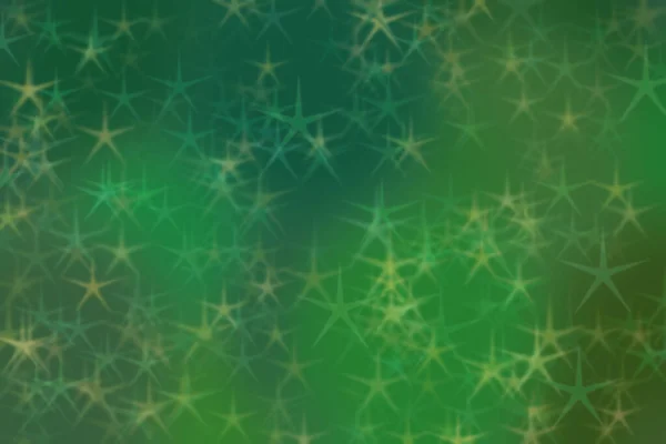 Senf Und Grüne Abstrakte Defokussierte Hintergrund Mit Sternförmigen Bokeh Flecken — Stockfoto