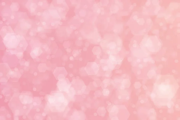 Ροζ Αφηρημένη Defocused Φόντο Εξάγωνο Σχήμα Bokeh Μοτίβο — Φωτογραφία Αρχείου