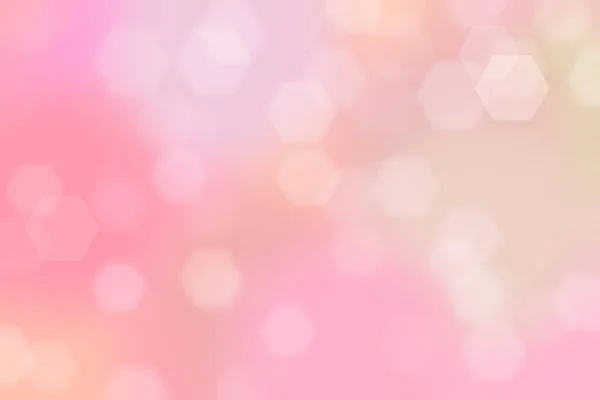 Roze Abstracte Onscherpe Achtergrond Zeshoekige Vorm Bokeh Patroon — Stockfoto