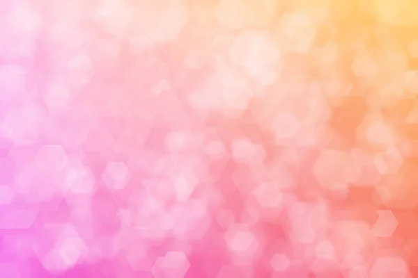Розовый Оранжевый Абстрактные Разряженные Фон Шестиугольной Формы Боке Пятна — стоковое фото