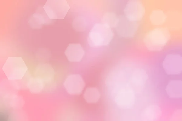 Pink Abstract Defocused Background Hexagon Shape Bokeh Spots — Stock Photo, Image