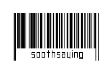 Beyaz arka planda barkod ve altında da yazıt kâhini var. Ticaret ve küreselleşme kavramı