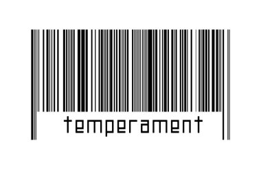 Altında yazıt yapısı olan beyaz arka planda bir barkod. Ticaret ve küreselleşme kavramı