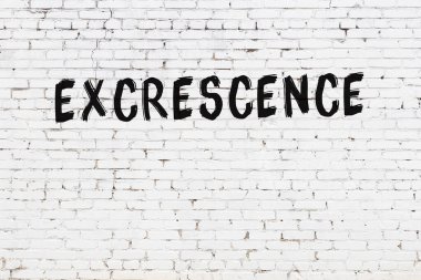 Yazıt dışkısı beyaz tuğla duvara siyah boya ile yazılmış..