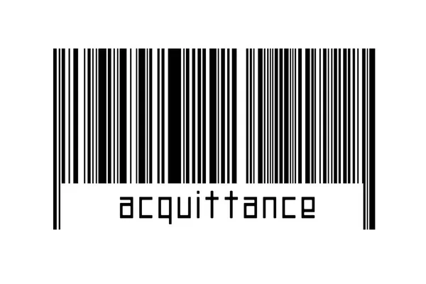 Barcode Λευκό Φόντο Επιγραφή Αθωότητα Παρακάτω Έννοια Του Εμπορίου Και — Φωτογραφία Αρχείου