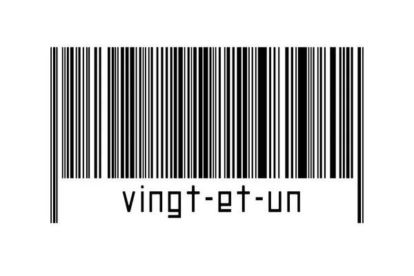 Barcode White Background Inscription Vingt Concept Trading Globalization — 스톡 사진