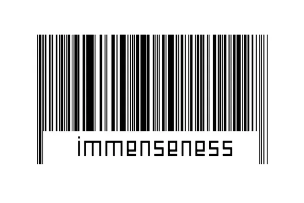 Barcode White Background Inscription Immenseness Concept Trading Globalization — Stockfoto