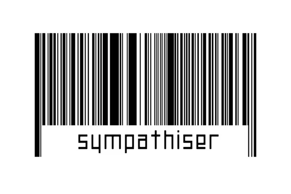 Digitalization Concept Barcode Black Horizontal Lines Inscription Sympathiser — Stockfoto