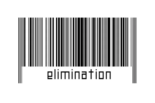 Digitalization Concept Barcode Black Horizontal Lines Inscription Elimination — Stock Photo, Image