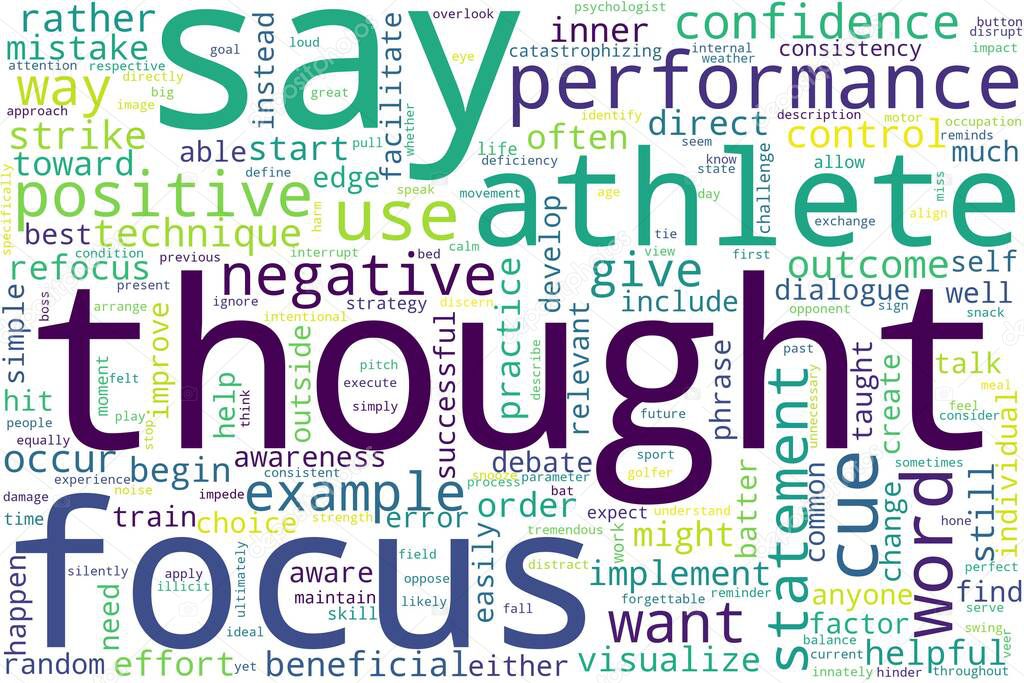 Word tag cloud on white background. Concept of thought.