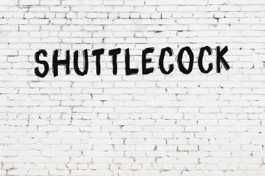 Beyaz tuğlalı duvara siyah boya ile yazılmış bir pipi..