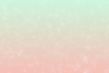 Açık pembe ve deniz köpüğü. Soyut yeşil soyut. Yıldız şekli bokeh lekeli.