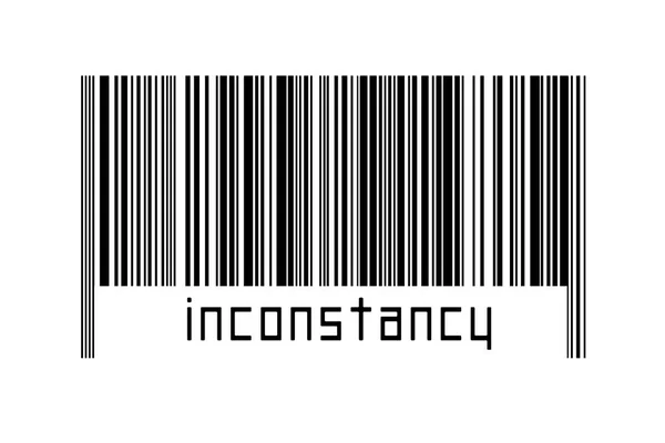 Barcode White Background Inscription Inconstancy Concept Trading Globalization — Stock Fotó