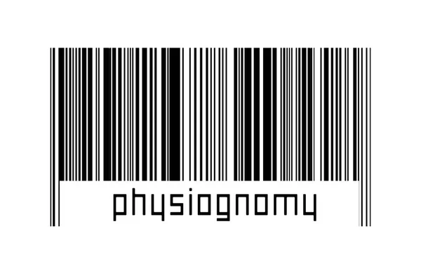 Barcode White Background Inscription Physiognomy Concept Trading Globalization — Stock Fotó