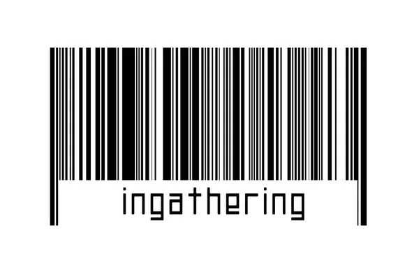 Barcode White Background Inscription Ingathering Concept Trading Globalization — Stock Fotó
