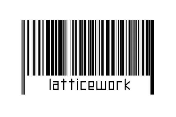 Barcode White Background Inscription Latticework Concept Trading Globalization — 图库照片