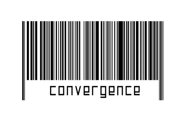 Barcode White Background Inscription Convergence Concept Trading Globalization — Stock Fotó