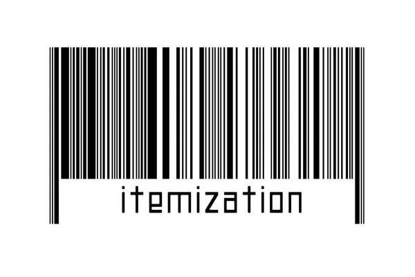 Barcode White Background Inscription Itemization Concept Trading Globalization — Stockfoto