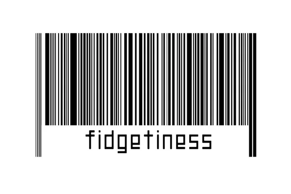 Digitalization Concept Barcode Black Horizontal Lines Inscription Fidgetiness — Stockfoto