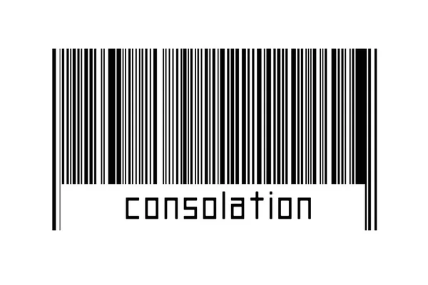 Digitalization Concept Barcode Black Horizontal Lines Inscription Consolation — Stockfoto