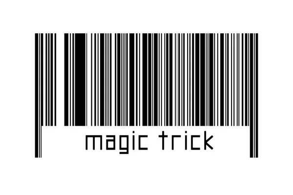 Digitalization Concept Barcode Black Horizontal Lines Inscription Magic Trick — Foto de Stock
